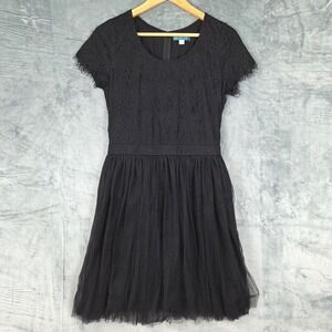 Womens Dress Large Black Fairy Grunge Whimsigoth Witch Goth Lace Tulle Ballerina